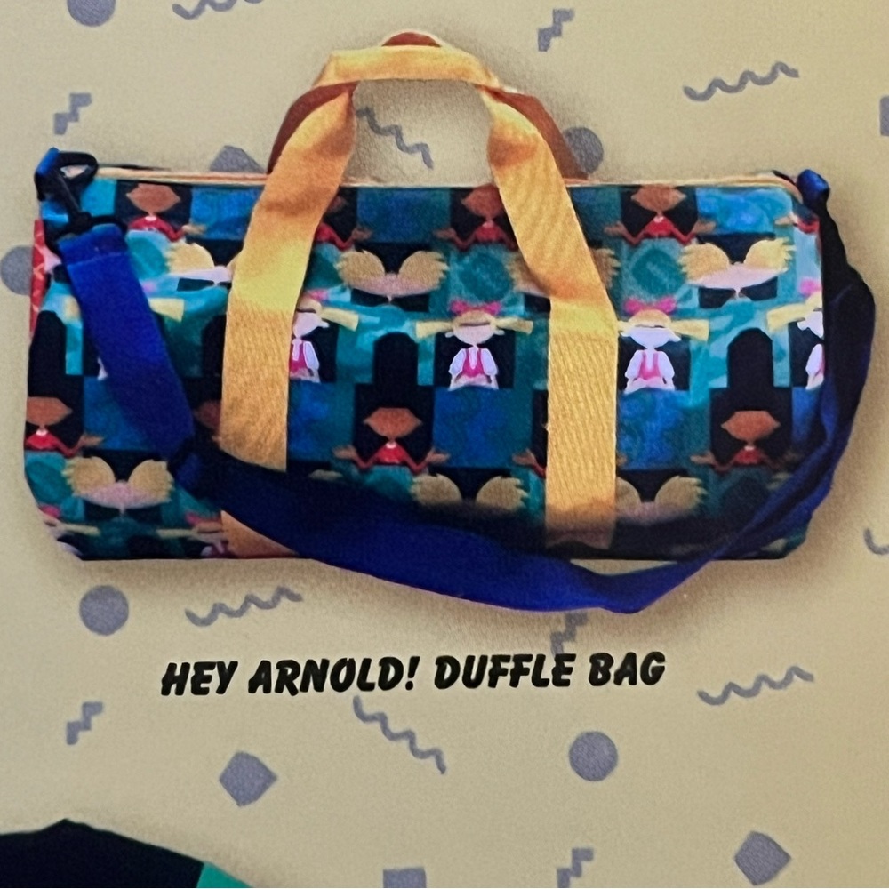 Nickelodeon Hey Arnold! Duffle Bag - BNWT - Nick Box exclusive